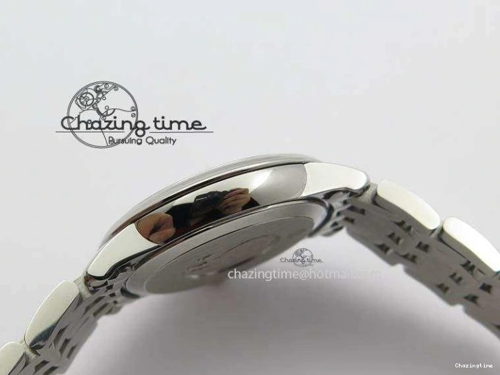 0505 Colorful De Ville 27mm Ladies MK 1:1 Best Edition White MOP Dial On SS Bracelet Ronda Quartz 8191